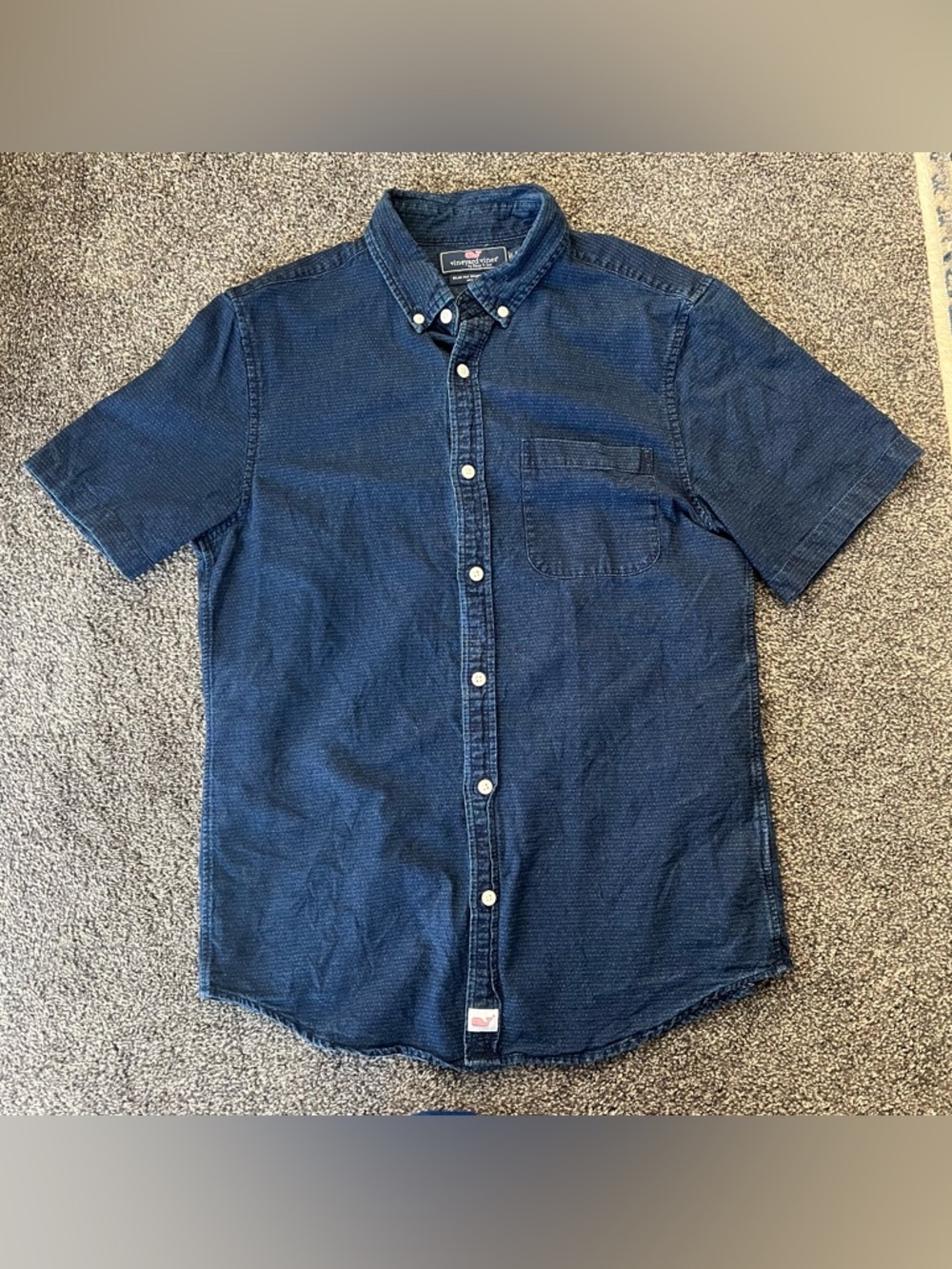 Vineyard Vines Men's Short-Sleeve Button-Down Shirt - Dark Navy